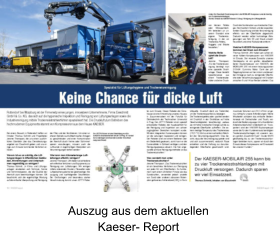 Auszug aus dem aktuellen  Kaeser- Report
